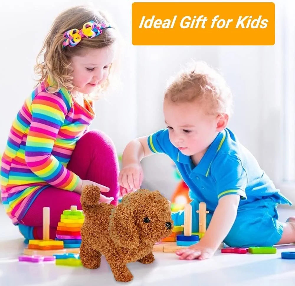 Electronic Plush Toy Dog with Tail Wagging, Walking and Barking Y873