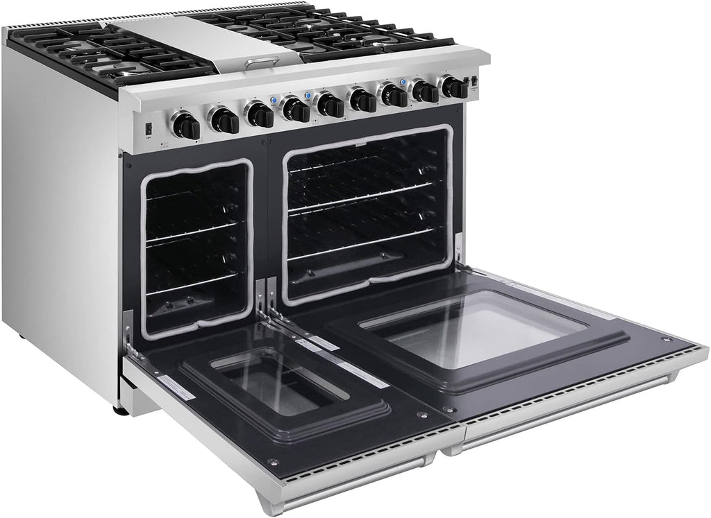 30 Inch Stainless Steel Gas Range with 5 Sealed Burners, 4.5 cu. ft. Oven, Storage Drawer, Cast Iron Grate F1555