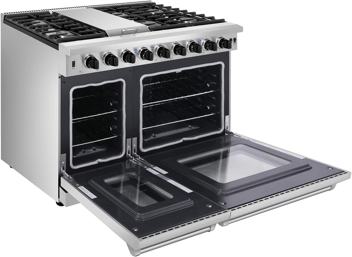30 Inch Stainless Steel Gas Range with 5 Sealed Burners, 4.5 cu. ft. Oven, Storage Drawer, Cast Iron Grate F1555