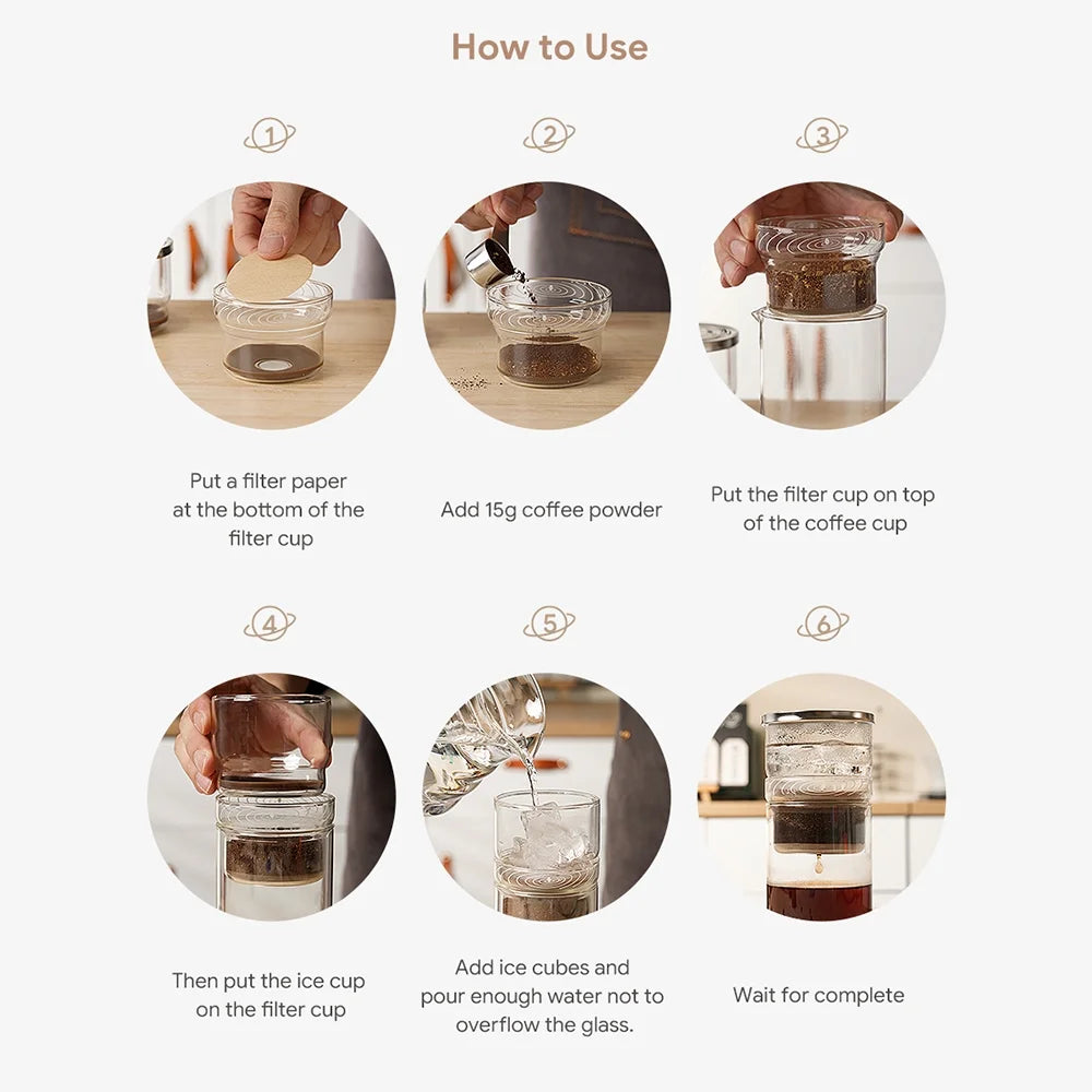 Cold Brew Coffee Maker, Borosilicate Glass Dripper, 300ml G555260