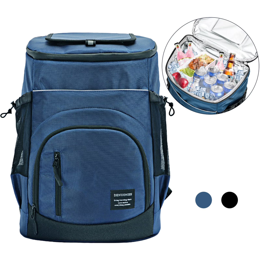 Blue Sandproof Water-Resistant Cooler Backpack Q5957