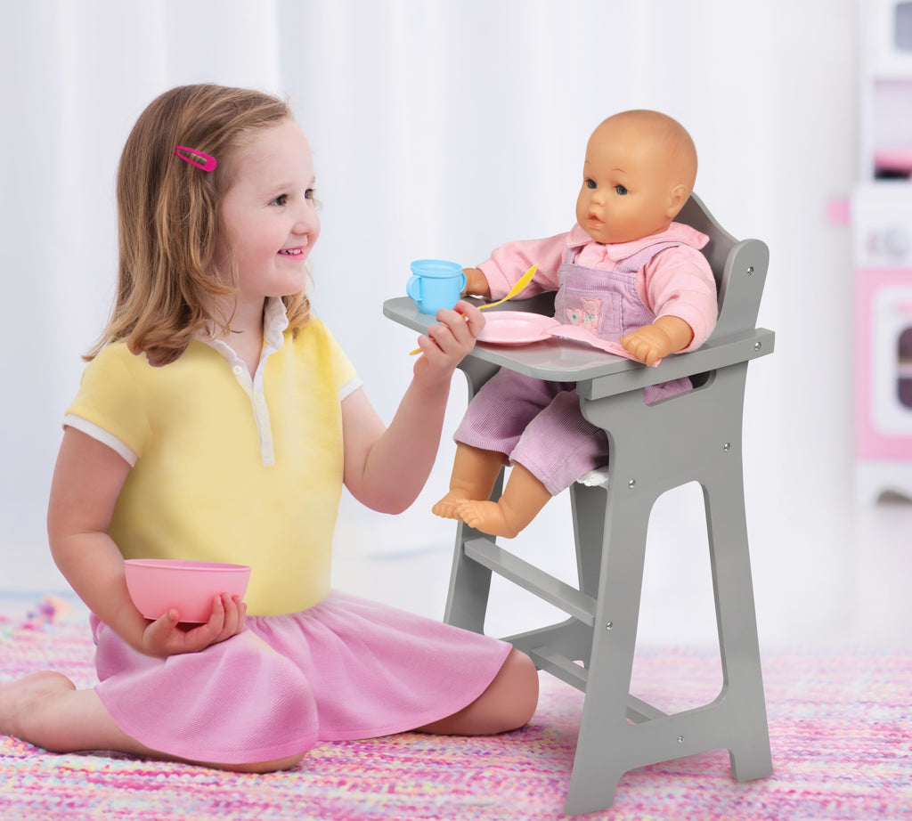 Gray Doll High Chair for 18 inch Dolls B73928